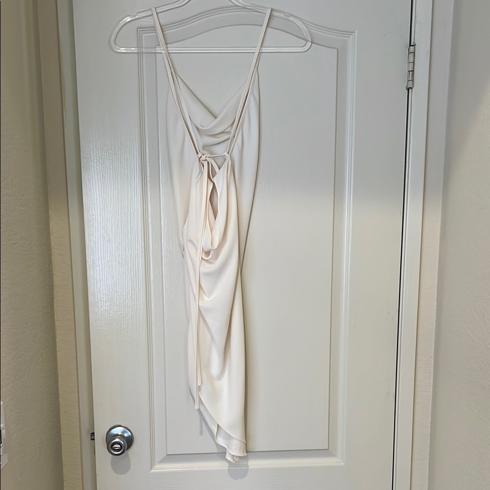 Amanda Uprichard Cream Sleeveless Slip Dress - Picture 2 of 4